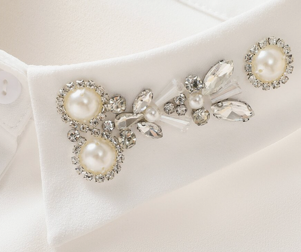 Crimson Crown Collar-White