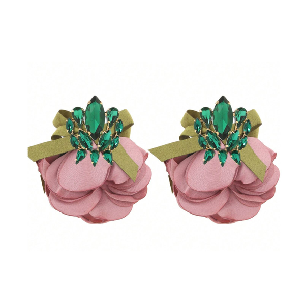 The Jewel Bloom Earrings-Pink