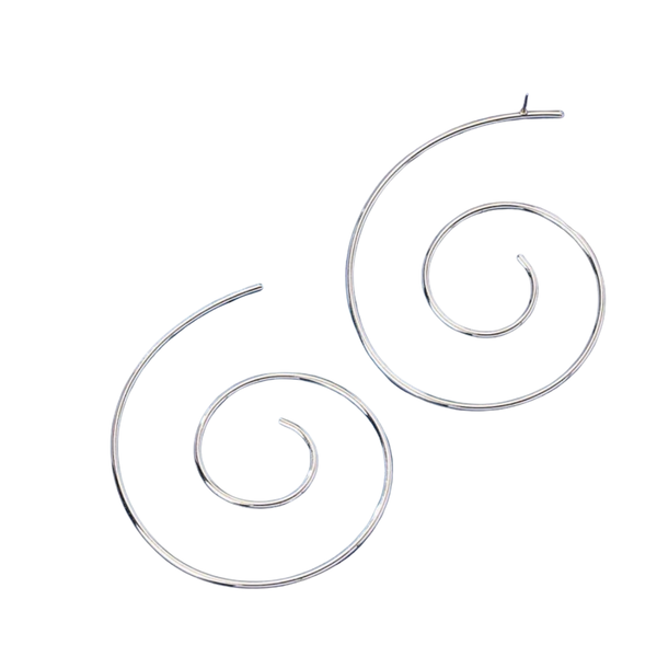 The Spiral Statement Hoops-Silver