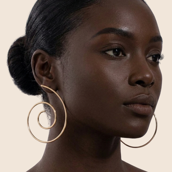 The Spiral Statement Hoops-Gold