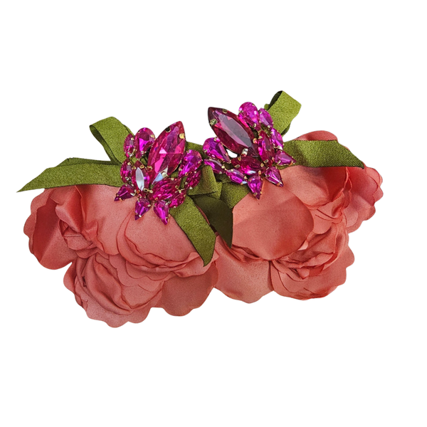 The Jewel Bloom Earrings-Coral