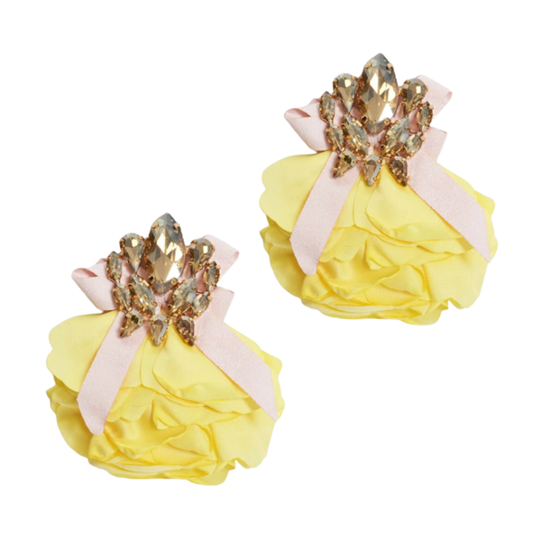 The Jewel Bloom Earrings-Yellow